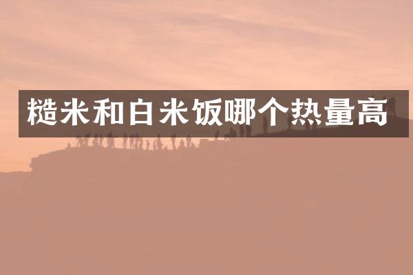 糙米和白米饭哪个热量高