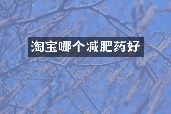 淘宝哪个减肥药好