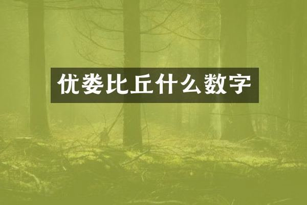 优娄比丘什么数字