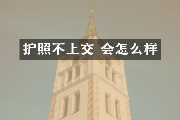 护照不上交 会怎么样