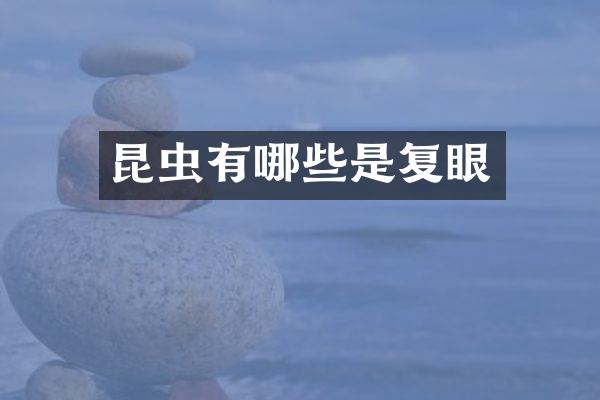 昆虫有哪些是复眼