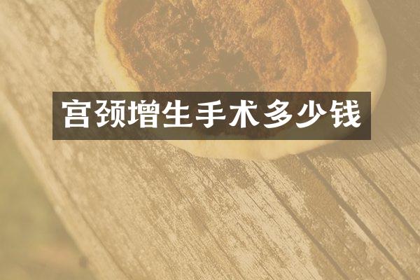 宫颈增生手术多少钱