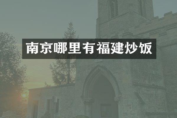 南京哪里有福建炒饭