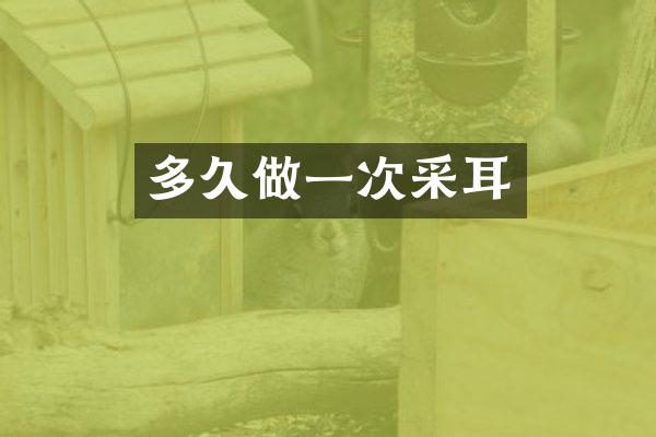 多久做一次采耳