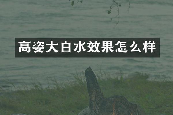 高姿大白水效果怎么样