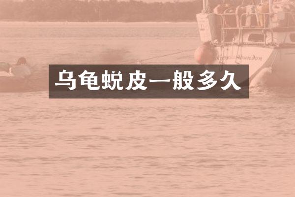 乌龟蜕皮一般多久