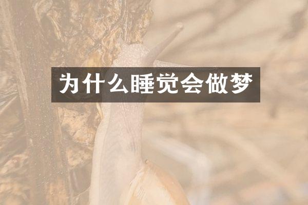 为什么睡觉会做梦