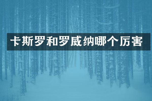 卡斯罗和罗威纳哪个厉害