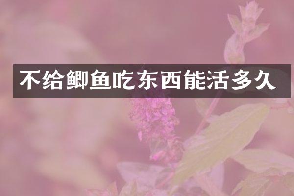 不给鲫鱼吃东西能活多久