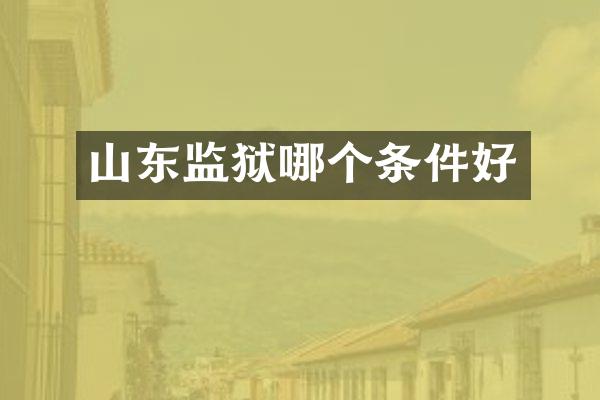 山东监狱哪个条件好