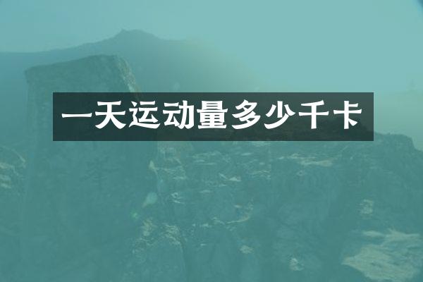 一天运动量多少千卡