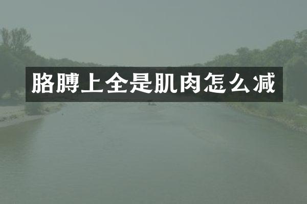 胳膊上全是肌肉怎么减