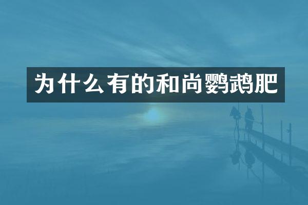 为什么有的和尚鹦鹉肥