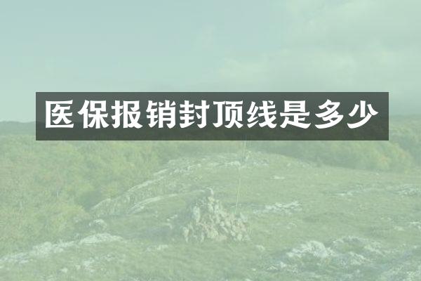 医保报销封顶线是多少