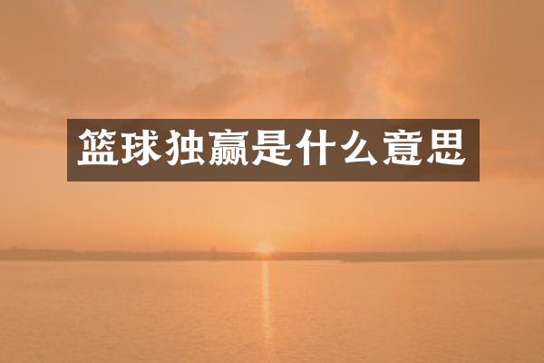 篮球独赢是什么意思