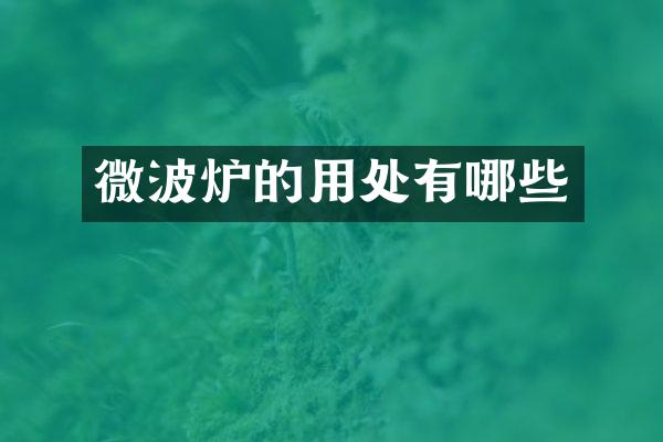 微波炉的用处有哪些