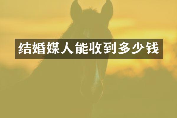 结婚媒人能收到多少钱