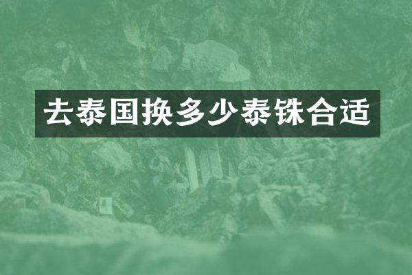 去泰国换多少泰铢合适