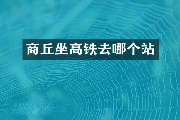 商丘坐高铁去哪个站