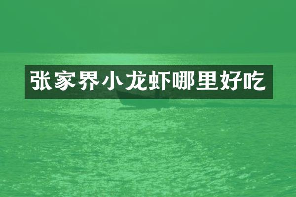 张家界小龙虾哪里好吃