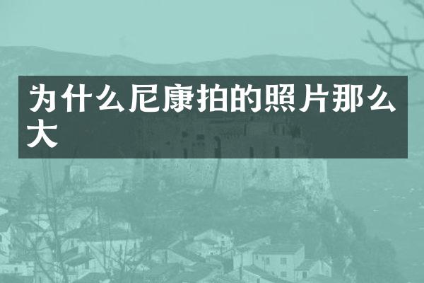 为什么尼康拍的照片那么大