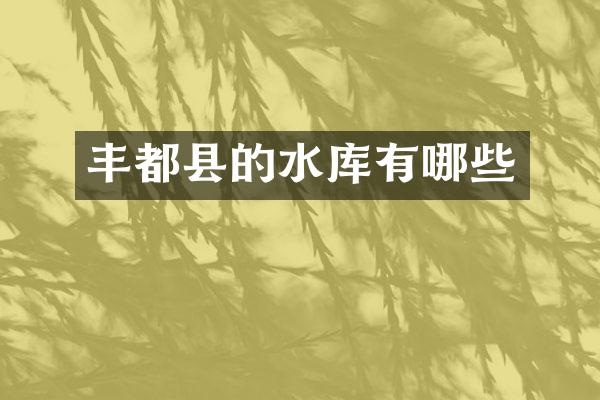 丰都县的水库有哪些