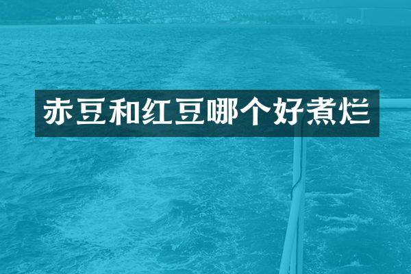 赤豆和红豆哪个好煮烂