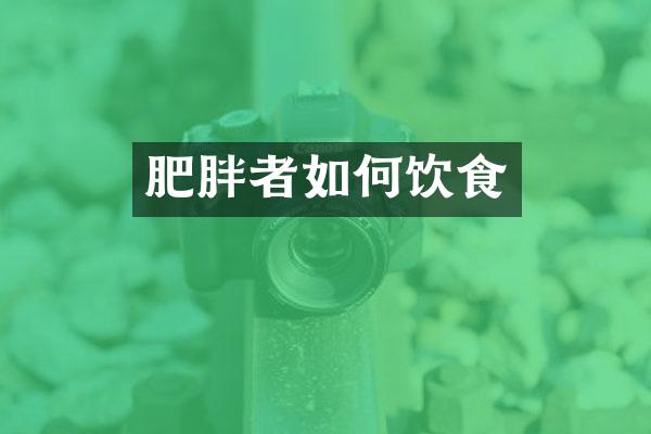 肥胖者如何饮食