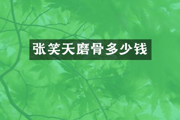 张笑天磨骨多少钱