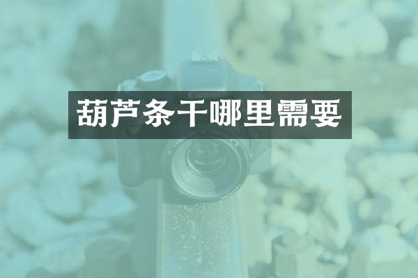 葫芦条干哪里需要