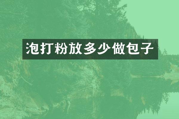 泡打粉放多少做包子