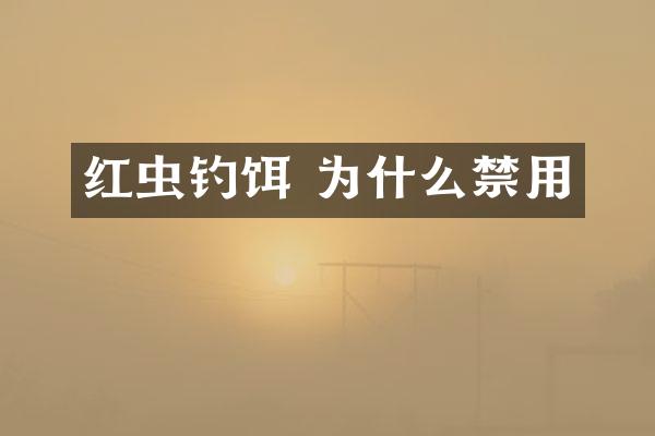 红虫钓饵 为什么禁用
