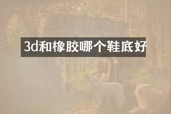 3d和橡胶哪个鞋底好