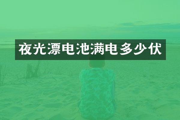 夜光漂电池满电多少伏
