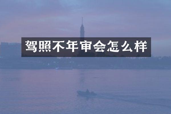 驾照不年审会怎么样