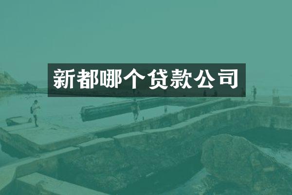 新都哪个贷款公司
