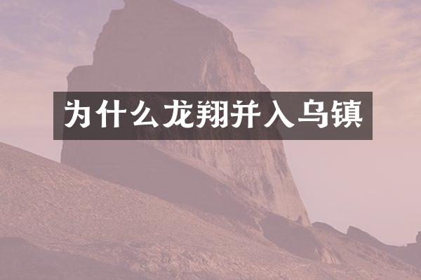 为什么龙翔并入乌镇