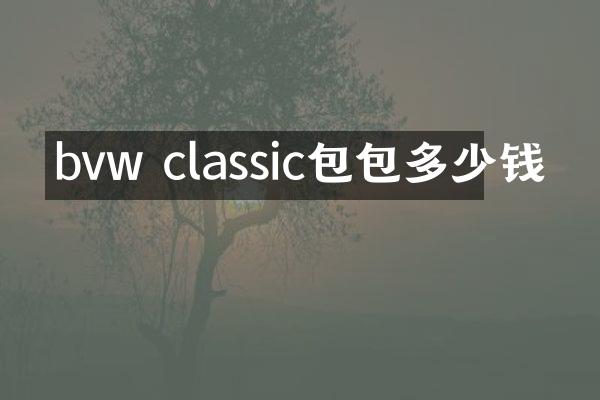 bvw classic包包多少钱
