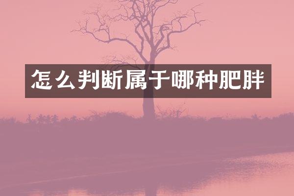 怎么判断属于哪种肥胖