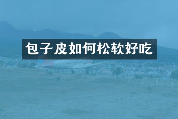 包子皮如何松软好吃