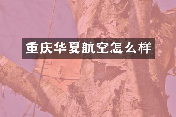 重庆华夏航空怎么样