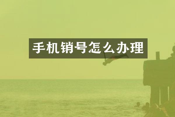 手机销号怎么办理