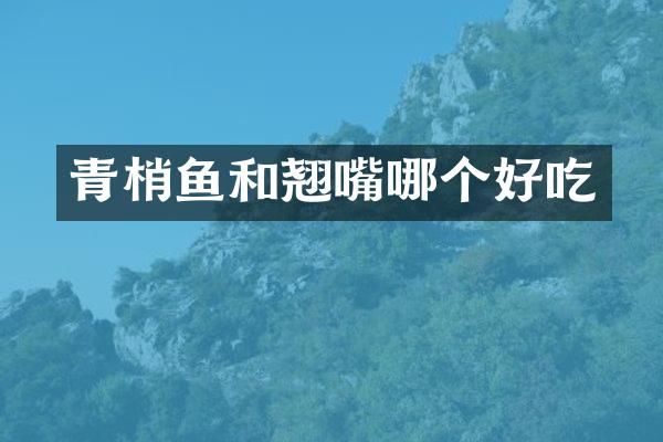 青梢鱼和翘嘴哪个好吃