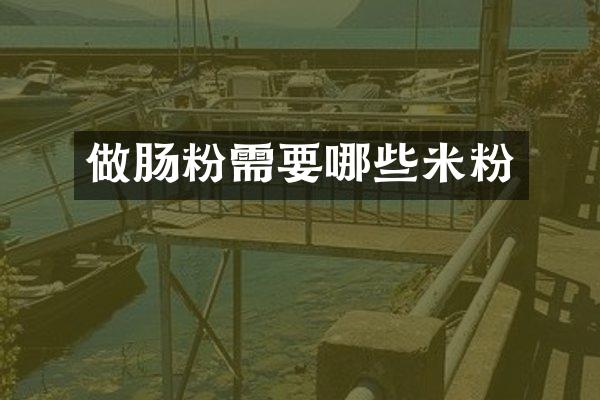 做肠粉需要哪些米粉