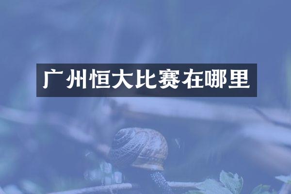 广州恒大比赛在哪里