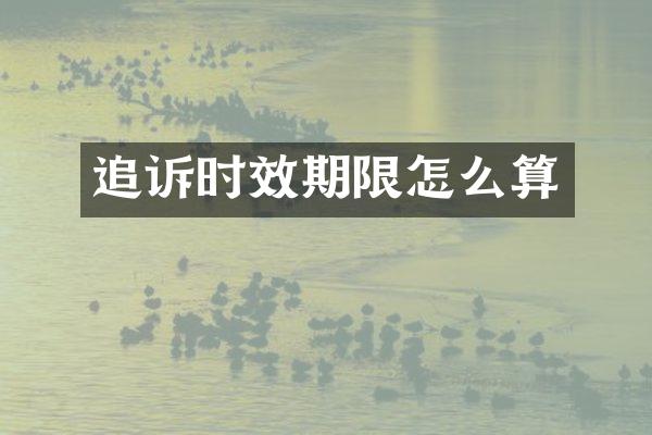 追诉时效期限怎么算