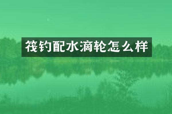 筏钓配水滴轮怎么样