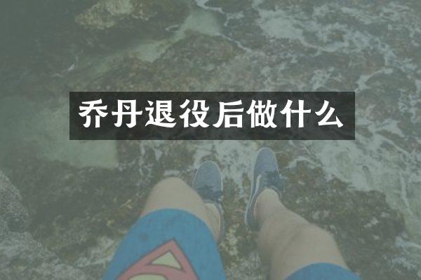 乔丹退役后做什么