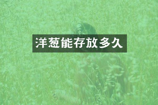 洋葱能存放多久