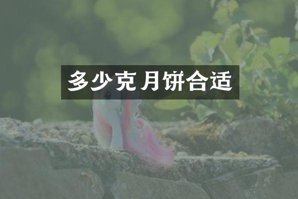 多少克月饼合适